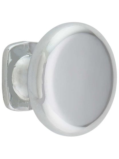 Belcastel Flat-Bottom Cabinet Knob - 1 3/8 inch Diameter in Polished Chrome.